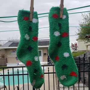 Christmas fuzzy socks